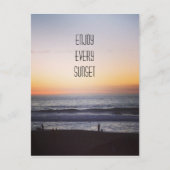 geniet van elke zonsondergang briefkaart (Voorkant)