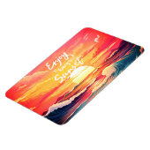 Geniet van elke zonsondergang oceaan magneet (Linkerzijde)