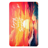 Geniet van elke zonsondergang oceaan magneet (Verticaal)