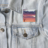 Geniet van elke zonsondergang vierkante button 5,1 cm (In situ)