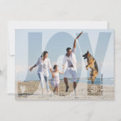 Geniet van feestdagen met grijze fotokaart kaart (Voorkant)