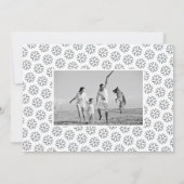 Geniet van feestdagen met grijze fotokaart kaart (Achterkant)