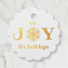 Geniet van feestdagen sneeuwvlok bedankjes labels