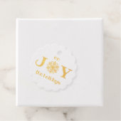 Geniet van feestdagen sneeuwvlok bedankjes labels (Met doos)