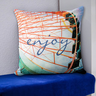 Geniet van Ferris Wheel Roller Onderzetter Carnava Kussen