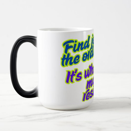 Geniet van gewoon plezier magische mok (Links)