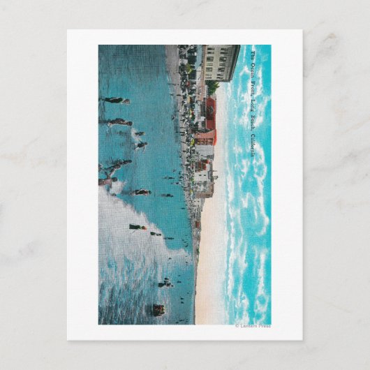 Geniet van golven bij Ocean BeachLong Beach, CA Briefkaart (Voorkant)