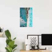 Geniet van golven bij Ocean BeachLong Beach, CA Poster (Thuiskantoor)