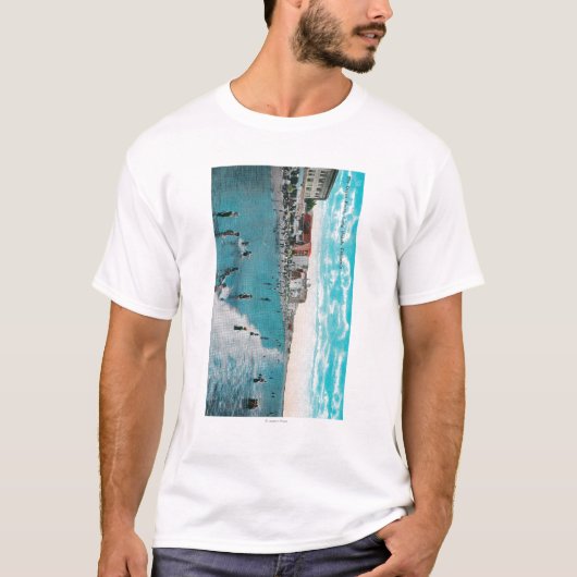Geniet van golven bij Ocean BeachLong Beach, CA T-shirt (Voorkant)