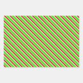 Geniet van groene, witte, rode kerstinstraling inpakpapier vel (Voorkant 2)