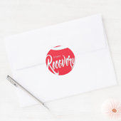 Geniet van herstel ronde sticker (Envelop)
