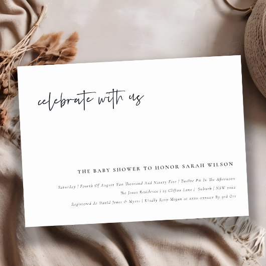 Geniet van het Amerikaanse Baby shower voor kallig Bedankkaart