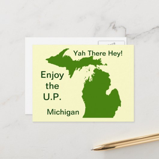 Geniet van het Amerikaanse Michigan met Da Yoopers Briefkaart (Voorkant / Achterkant in situ)