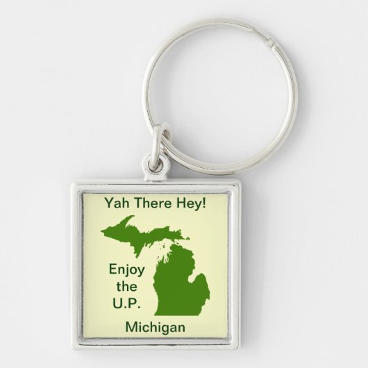 Geniet van het Amerikaanse Michigan met Da Yoopers Sleutelhanger (Voorkant)
