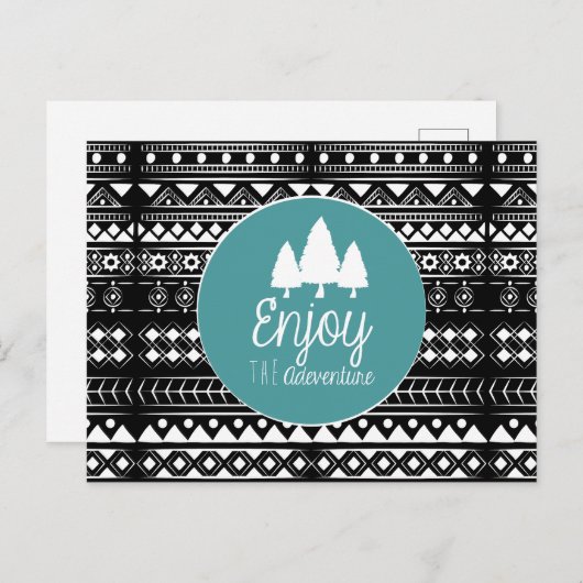 Geniet van het avontuur Boho Briefkaart (Voorkant / Achterkant)