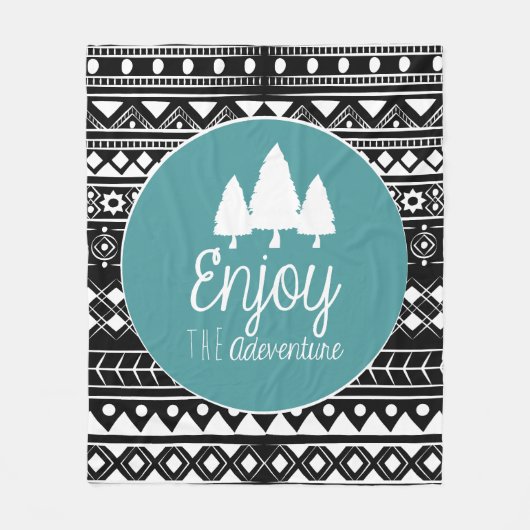Geniet van het avontuur Boho Fleece Deken (Voorkant)