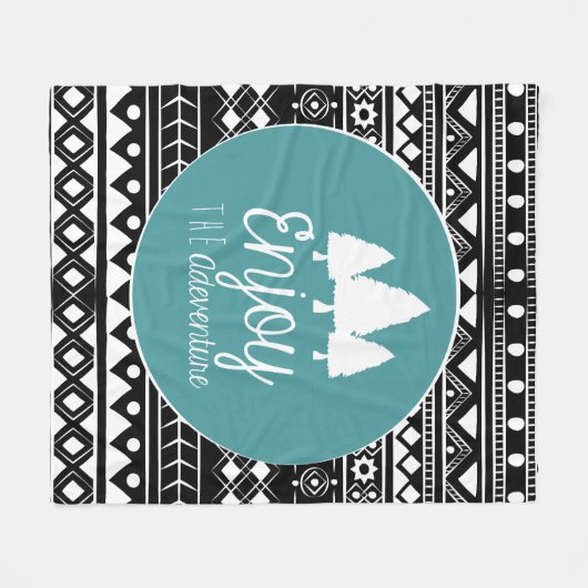 Geniet van het avontuur Boho Fleece Deken (Voorkant (Horizontaal))