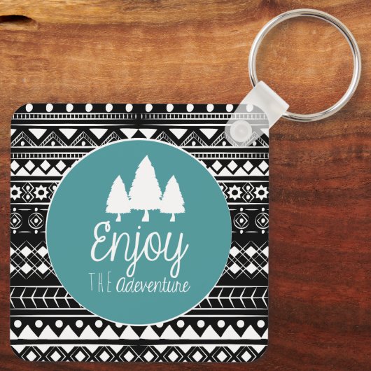 Geniet van het avontuur Boho Sleutelhanger (Achterkant)
