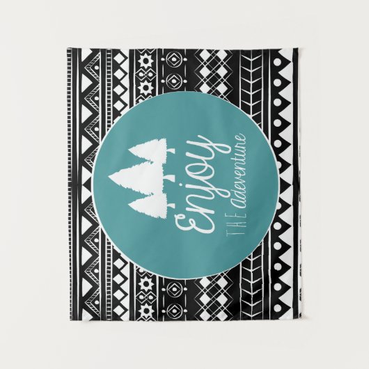 Geniet van het avontuur Boho Wandkleed (Voorkant)