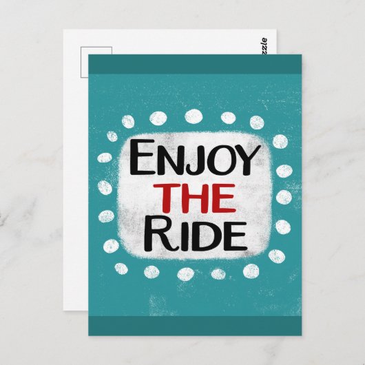 Geniet van het Briefkaart (Voorkant / Achterkant)