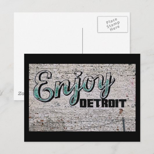 Geniet van het Briefkaart Detroit (Voorkant / Achterkant)