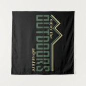 Geniet van het buitenwandelavontuur wandkleed (Voorkant (horizontaal))