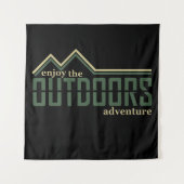 Geniet van het buitenwandelavontuur wandkleed (Voorkant)