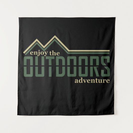 Geniet van het buitenwandelavontuur wandkleed (Voorkant)