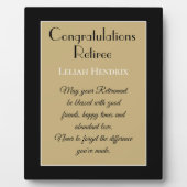Geniet van het cadeau Plaque van de speciale retir Fotoplaat (Voorkant)