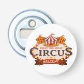 Geniet van het circus button flesopener (Voorkant)