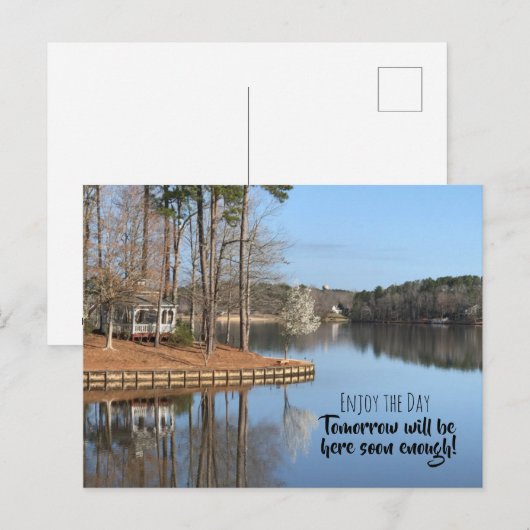 Geniet van het Day Lake Briefkaart (Voorkant / Achterkant)