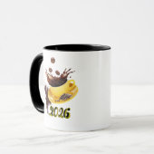 Geniet van het drinken van authentieke koffie mok (Voorkant links)