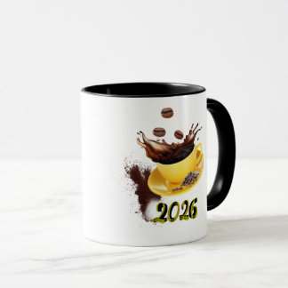 Geniet van het drinken van authentieke koffie mok