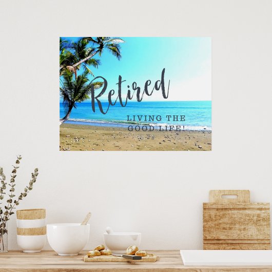 Geniet van het goede leven. poster (Keuken)