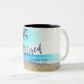 Geniet van het goede leven. tweekleurige koffiemok (Voorkant rechts)