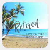 Geniet van het goede leven. vierkante sticker (Voorkant)