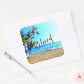 Geniet van het goede leven. vierkante sticker (Envelop)