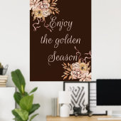 Geniet van het gouden seizoen poster (Thuiskantoor)