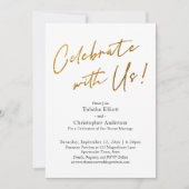 Geniet van het handschrift Gold Basic Reception Kaart (Voorkant)