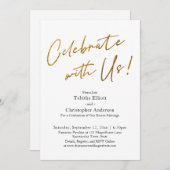 Geniet van het handschrift Gold Basic Reception Kaart (Voorkant / Achterkant)