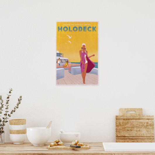 Geniet van het holodek poster (Keuken)