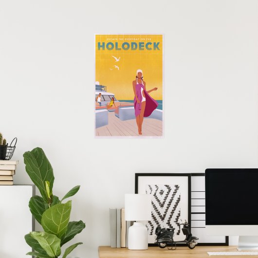 Geniet van het holodek poster (Thuiskantoor)