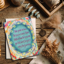 Geniet van het Journey Inspirerend Quote Afstudere Kaart