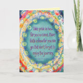 Geniet van het Journey Inspirerend Quote Afstudere Kaart (Voorkant)