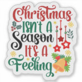 Geniet van het kerstfeest met een feestelijke Stic Sticker (Voorkant)