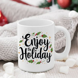 Geniet van het kerstscript Christmas Coffee Mok