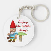 Geniet van het kleine dingetje sleutelhanger (Achterkant)