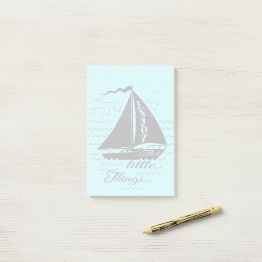 Geniet van het kleine Poster Post-it® Notes (Op bureau)