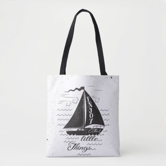 Geniet van het kleine Poster Tote Bag (Voorkant)