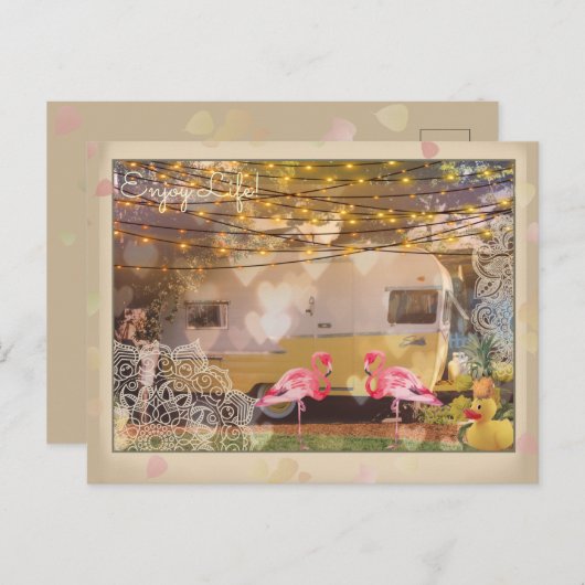 Geniet van het leven briefkaart (Voorkant / Achterkant)